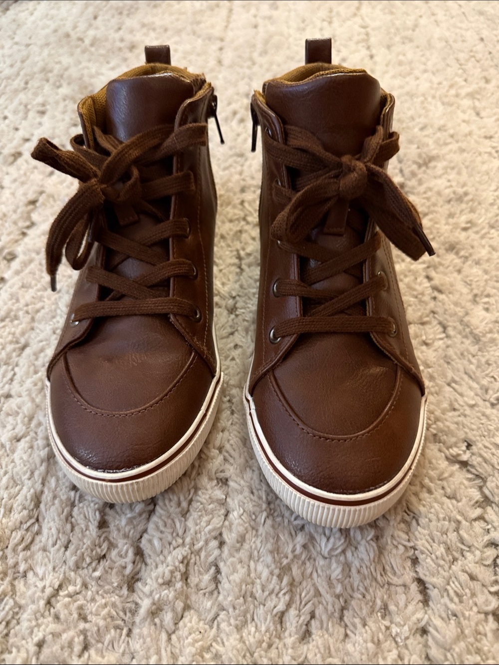 Cat & Jack Brown High-Top Sneaker Boot